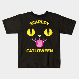 Scaredy Cat Halloween Kids T-Shirt